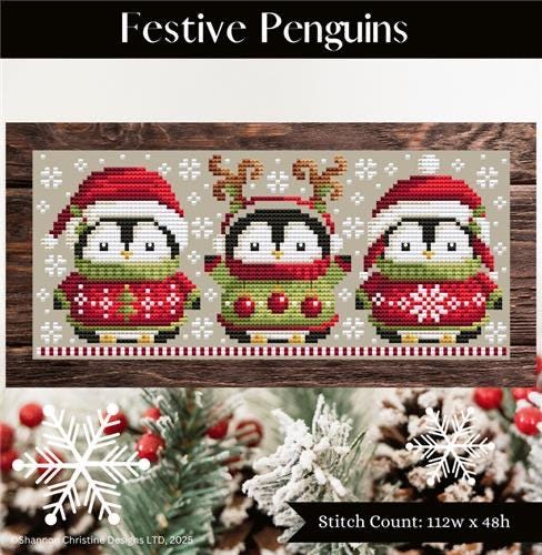 Festive Penguins pattern by Shannon Christine Designs