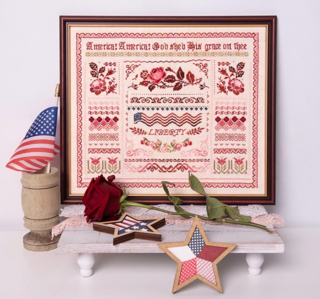 Liberty Band Sampler pattern by Samplers and Primitives