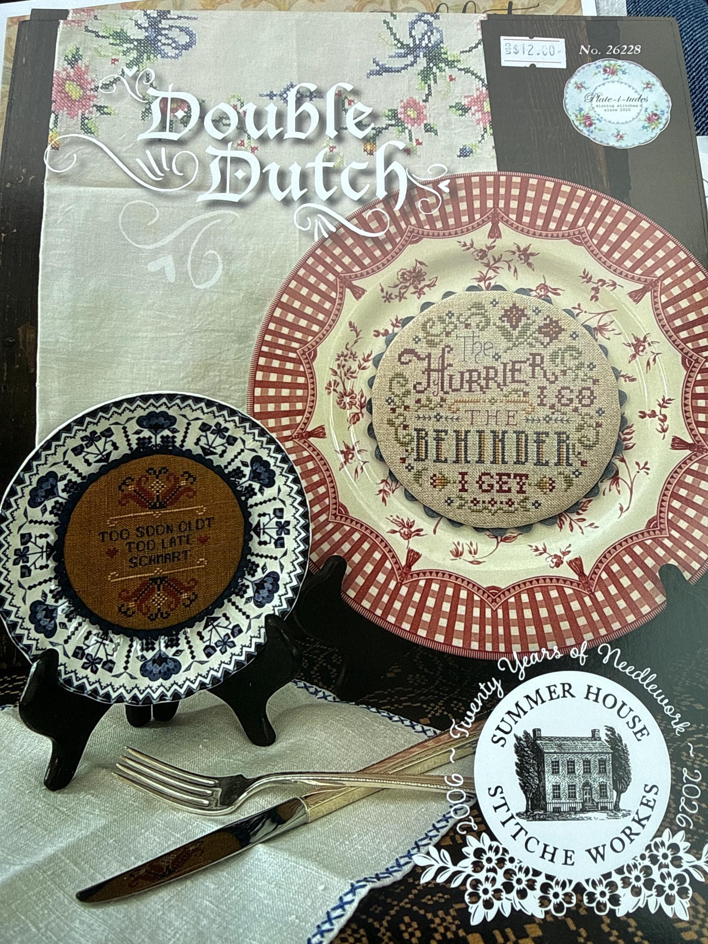 Double Dutch a Plate-tudes design pattern by Summer House Stitche Workes