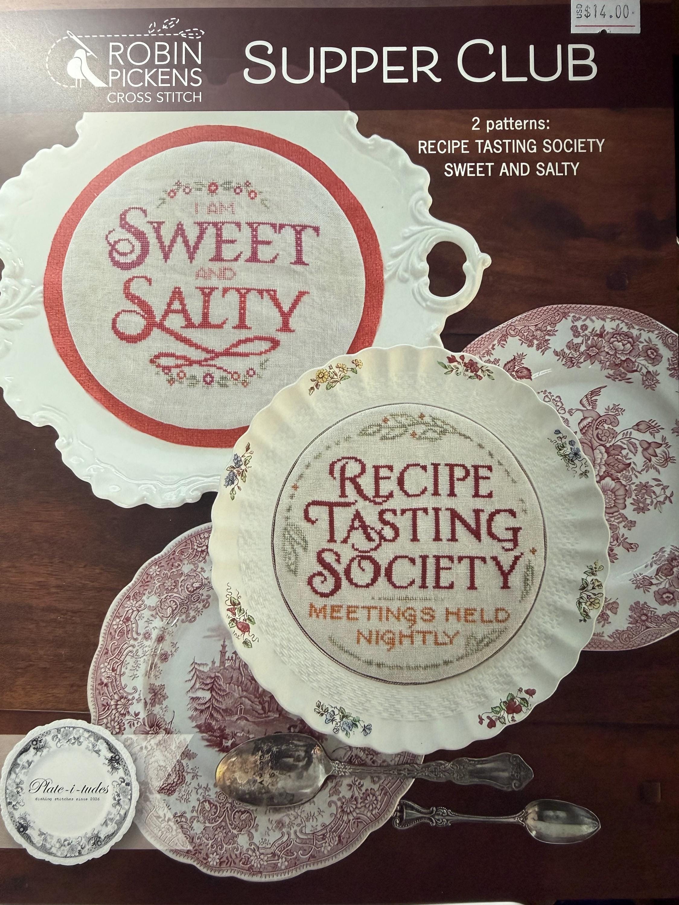 Supper Club Plate i tudes pattern by Robin Pickens Cross Stitch