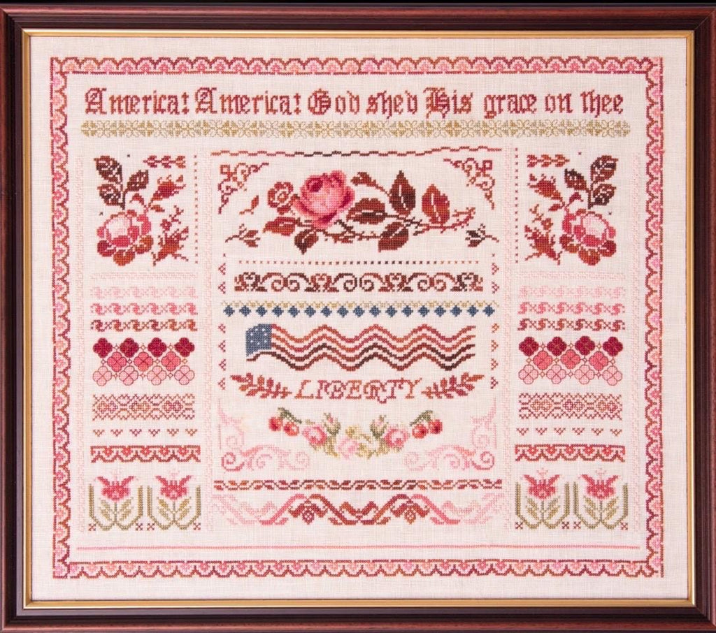 Liberty Band Sampler pattern by Samplers and Primitives