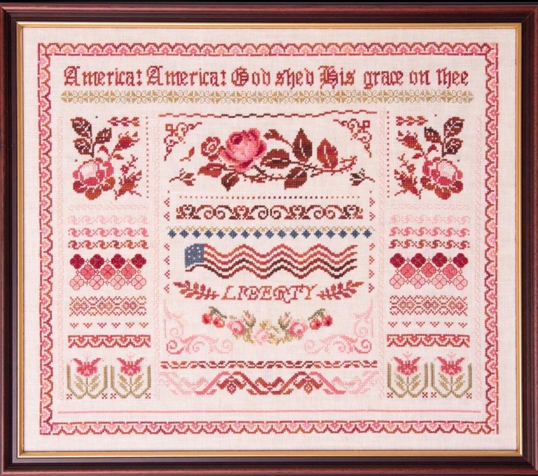 Liberty Band Sampler pattern by Samplers and Primitives
