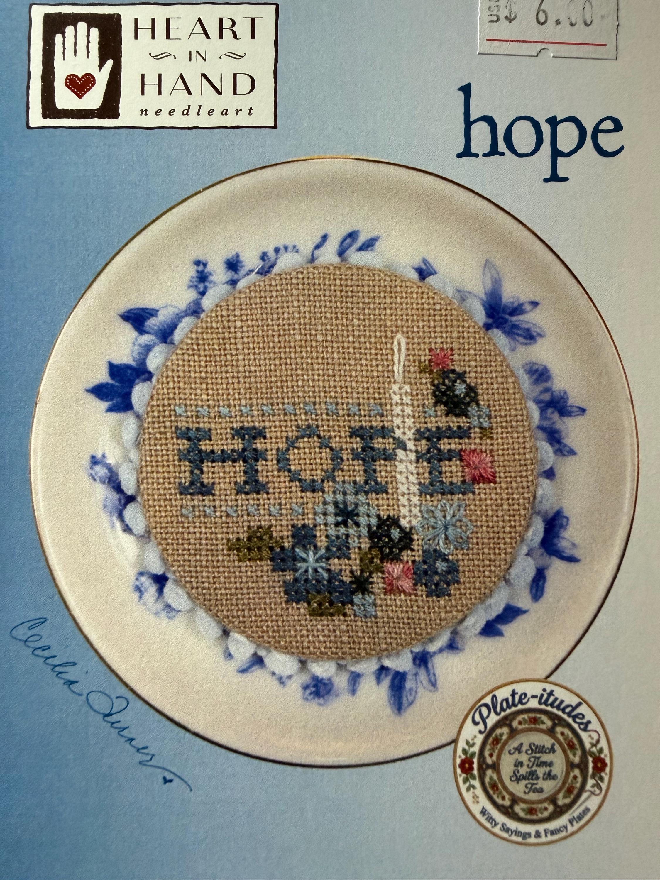 Plate itudes Hope pattern by Heart in Hand