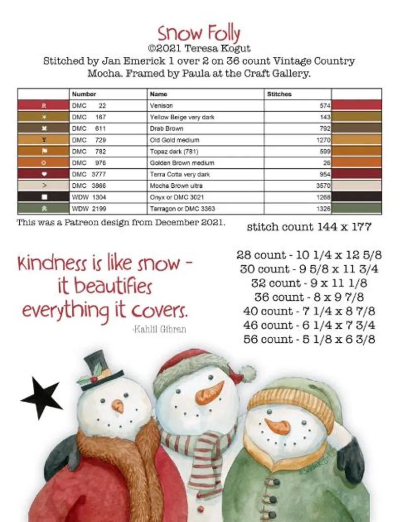 Hello Winter Booklet of 9 patterns by Teresa Kogut