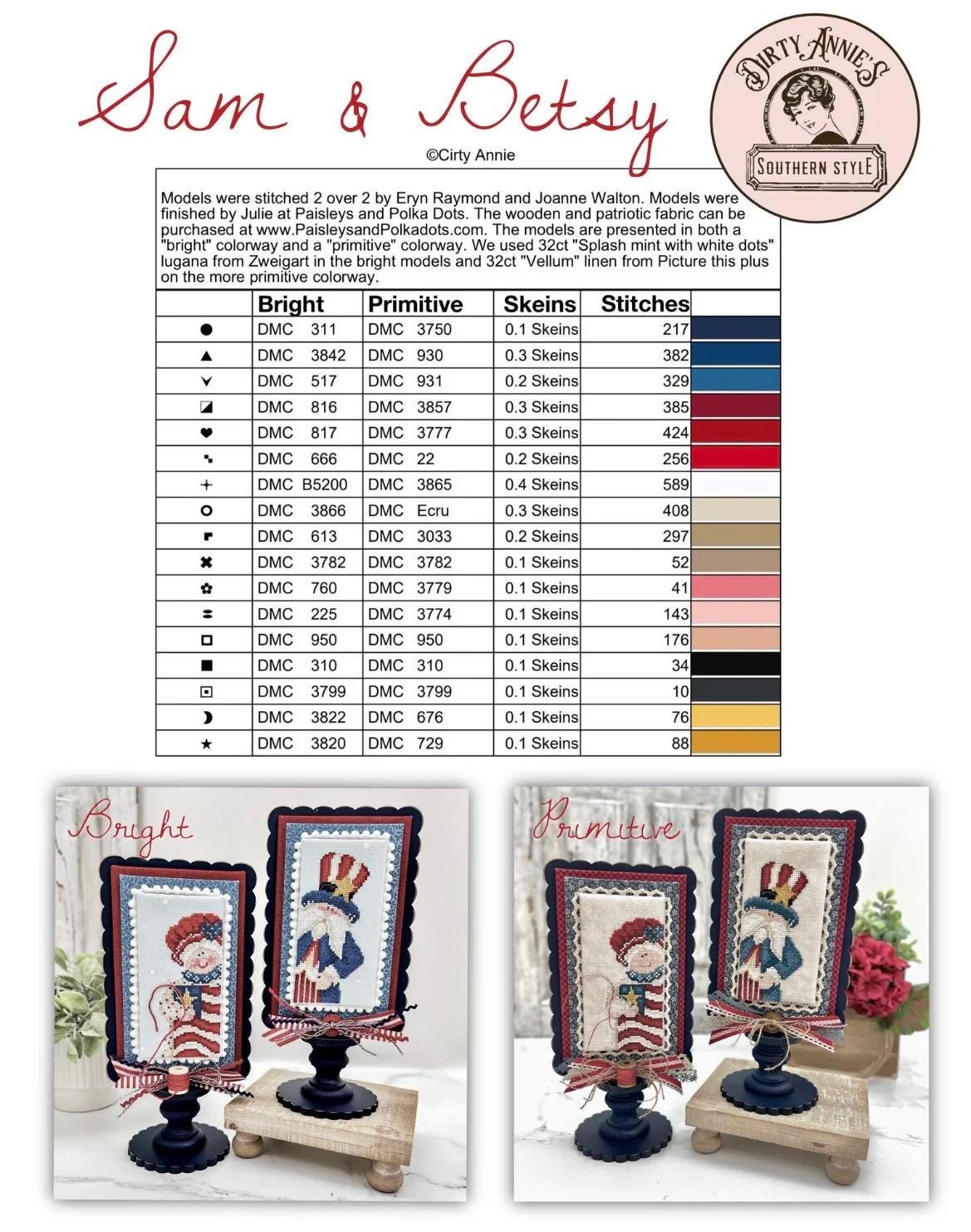 Sam & Betsy pattern by Dirty Annie’s Southern Style