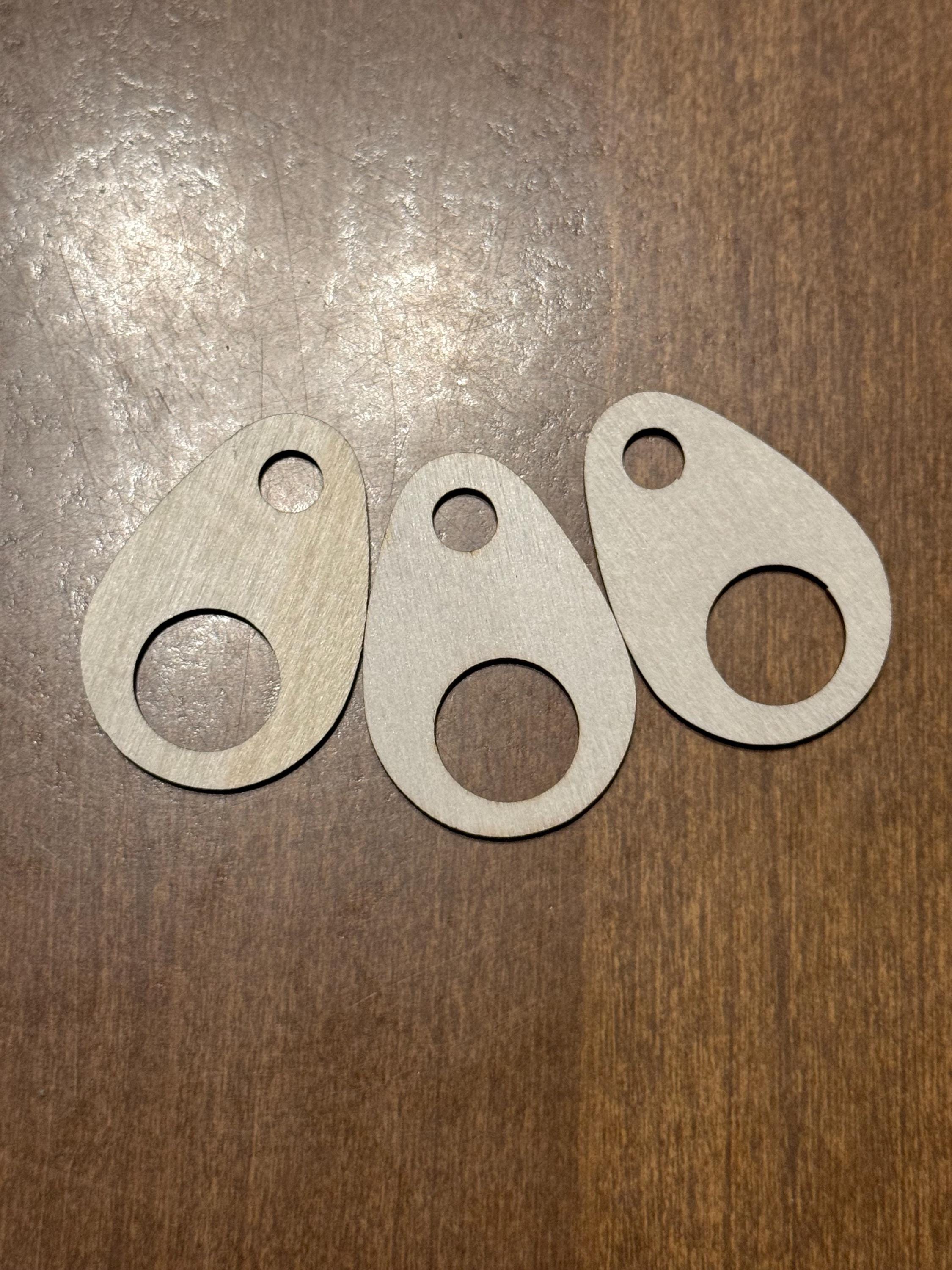 Wood Floss Drops on 2” ring