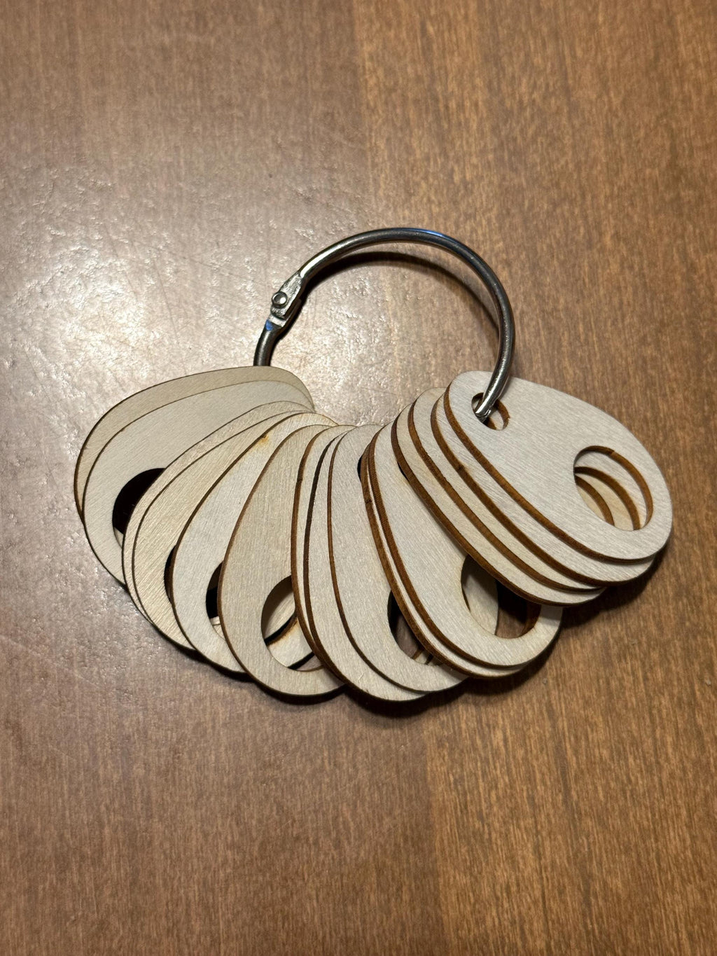 Wood Floss Drops on 2” ring