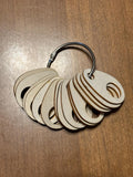 Wood Floss Drops on 2” ring