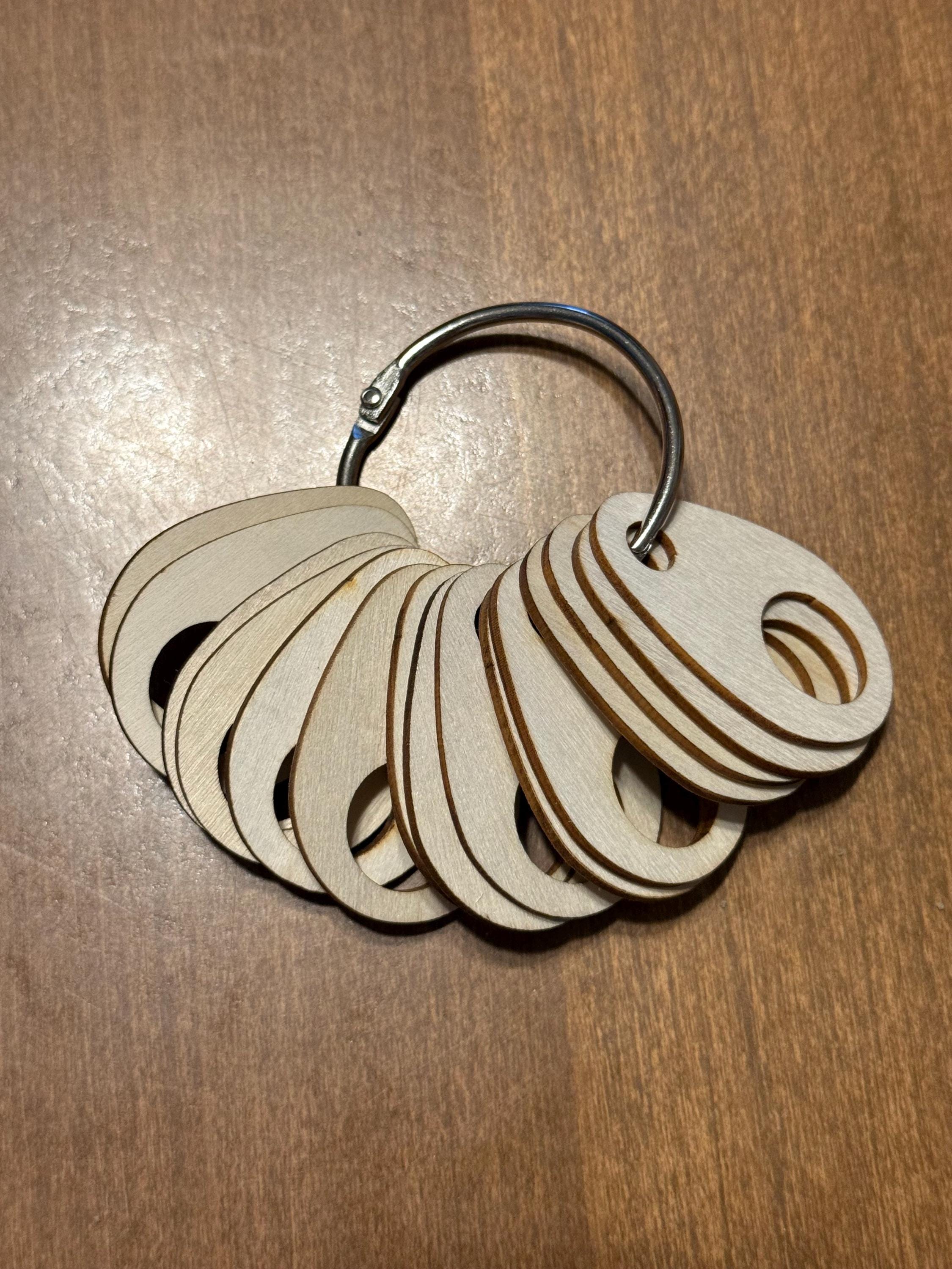 Wood Floss Drops on 2” ring