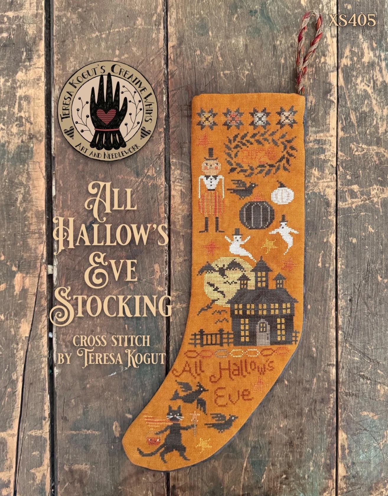 All Hallow’s Eve Stocking pattern by Teresa Kogut Creative Whims Art and Needlework