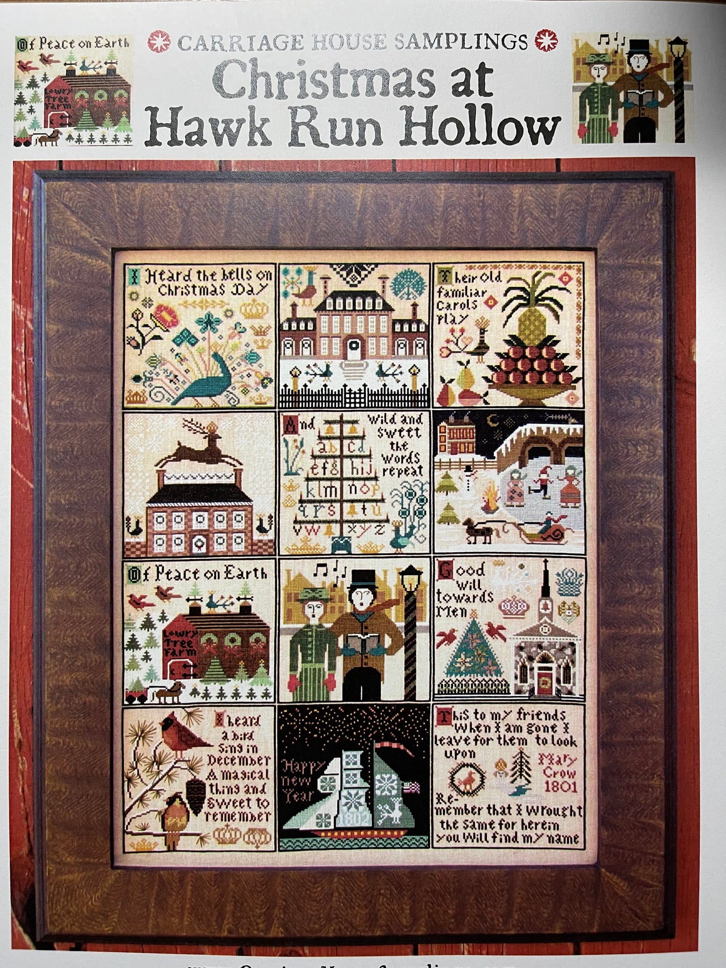 Christmas at Hawk Run Hollow pattern by Carriage House Samplings