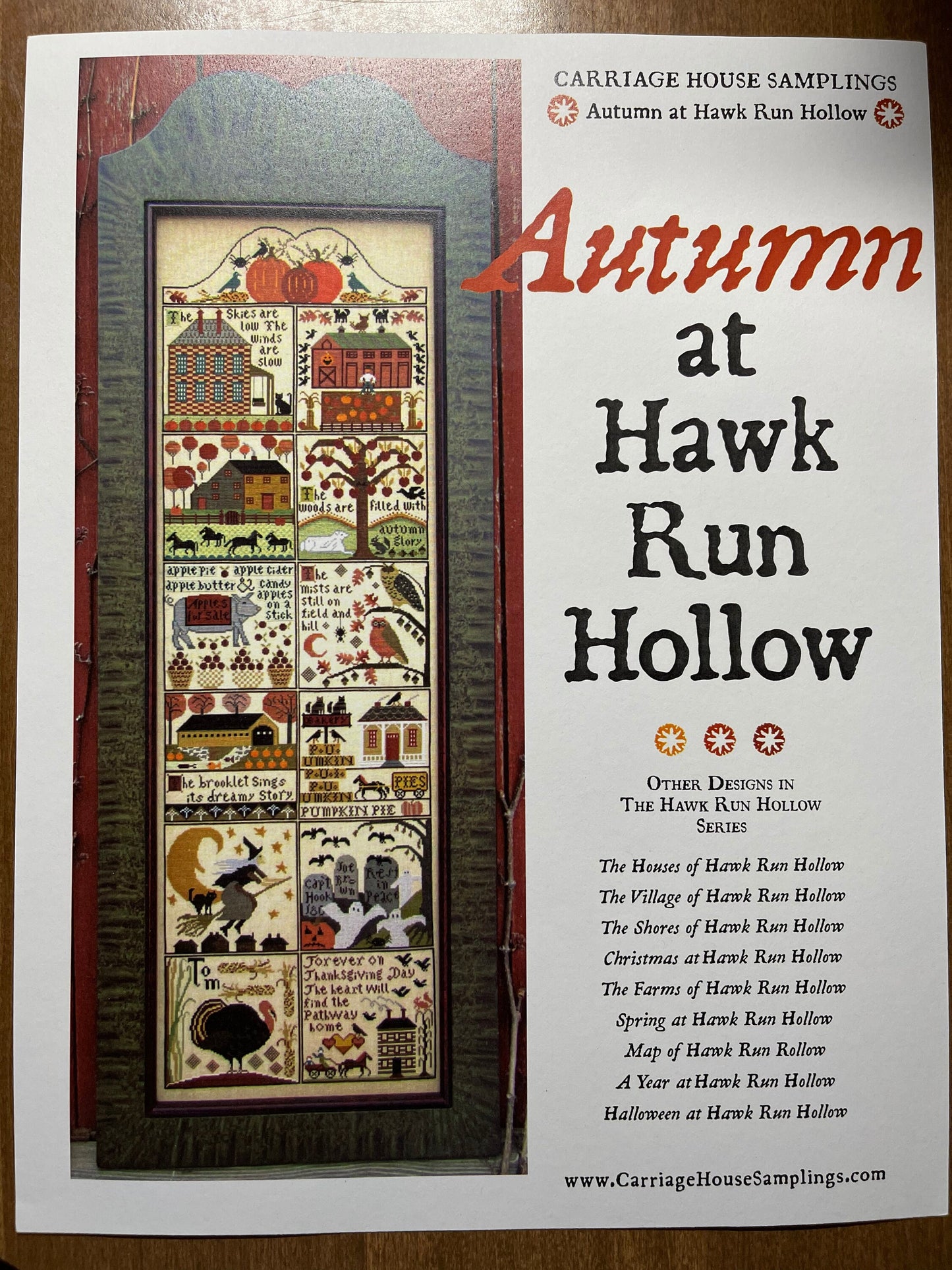 Autumn at Hawk Run Hollow pattern by Carriage House Samplings