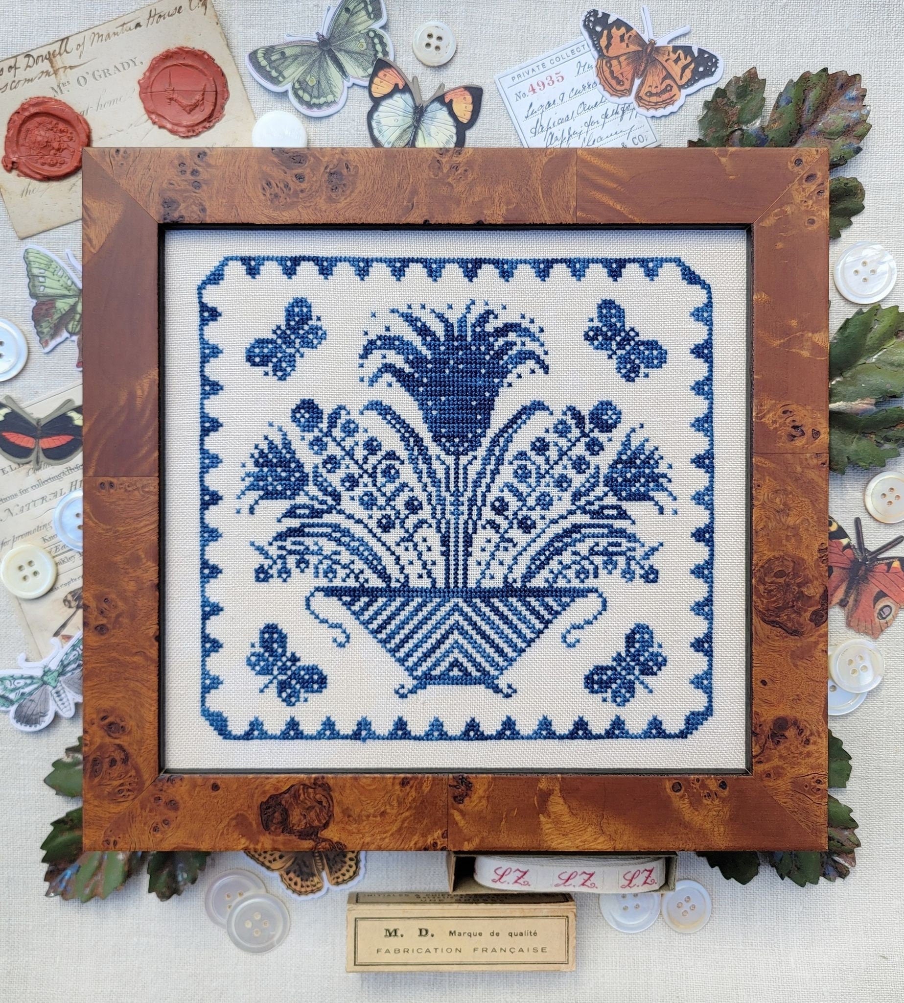 Basket & Butterflies pattern by Hello from Liz Mathews