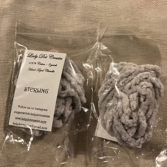 Lady Dot Creates “Sterling“ Hand Dyed Chenille