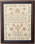 Mary Jane Crofts 1845 reproduction sampler by Lila’s Studio