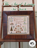The Art of Living, Ann Bancks pattern by 1897 Schoolhouse Samplers
