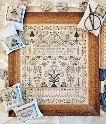 Vanity Sampler pattern by Hello from Liz Mathews