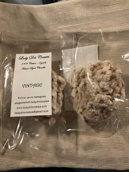 Lady Dot Creates “Vintage “ Hand Dyed Chenille