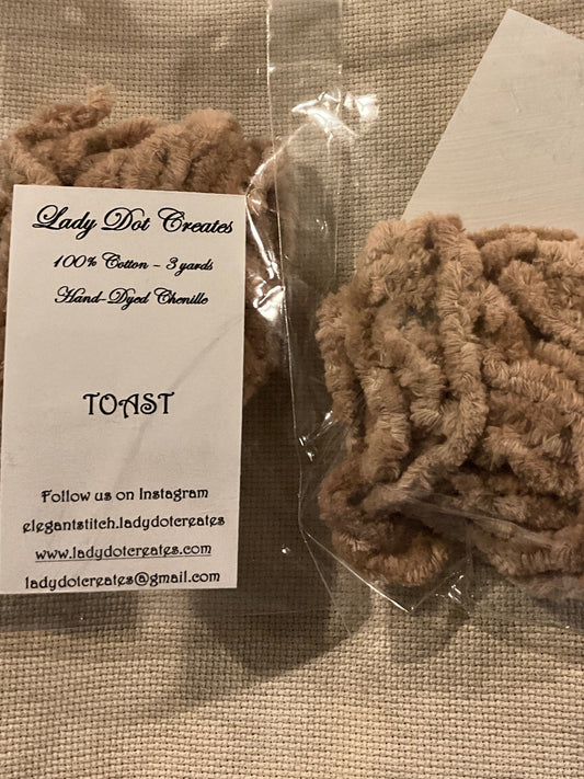 Lady Dot Creates “Toast “ Hand Dyed Chenille