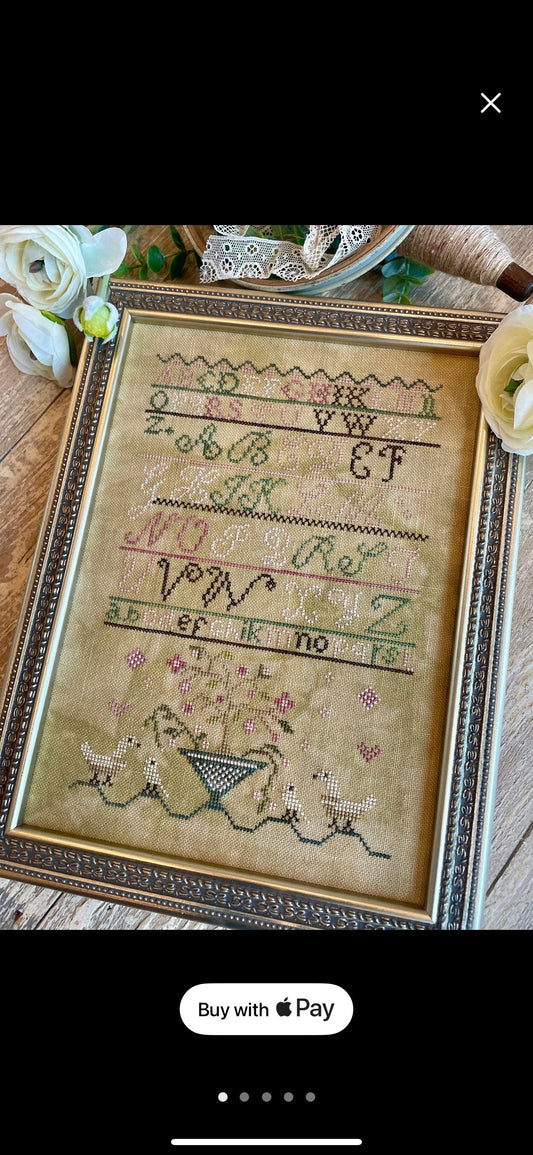 Clarissa’s Garden Sampler pattern by Annie Turner “The Proper Stitcher”