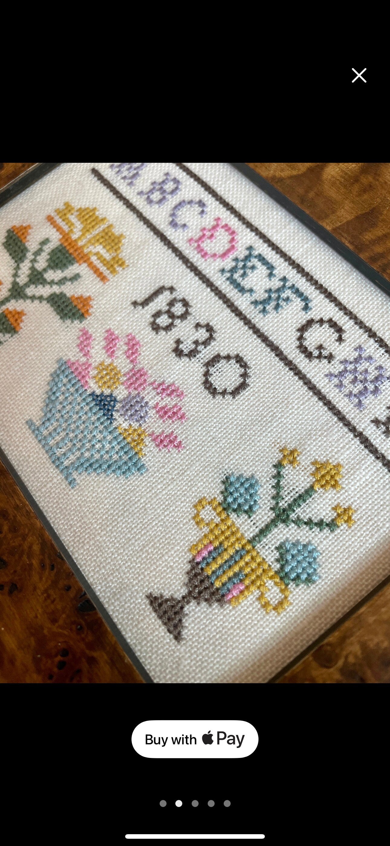 When Flowers Bloom 1839 sampler pattern by Annie Turner “The Proper Stitcher”