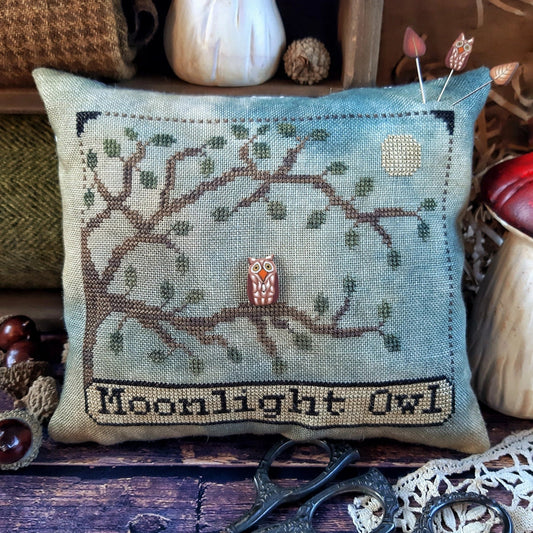 Moonlight Owl Pattern or Pin Set by Puntini Puntini