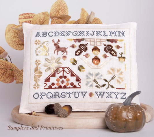 The Autumn Alphabet pattern by Samplers and Primitives