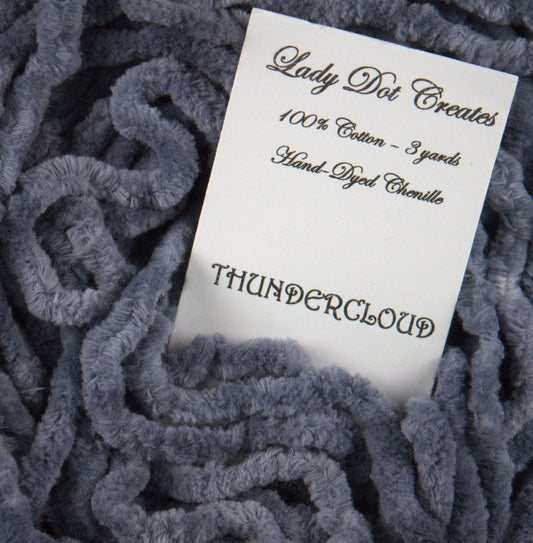 Lady Dot Creates “Thundercloud “ Hand Dyed Chenille