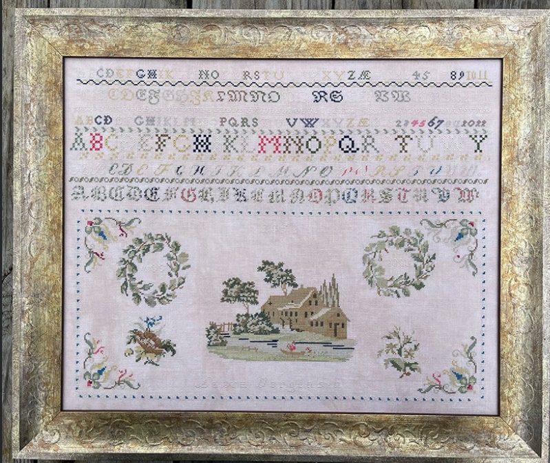 Laura Vorgensen 1853 a reproduction sampler pattern by Jan Hicks Creates