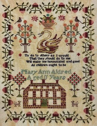 The Mary Ann Aldred Sampler pattern by Needle Work Press