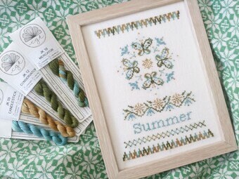 Summer - A Stitch All Seasons Series pattern featuring Cottage Garden Threads by Mojo Stitches