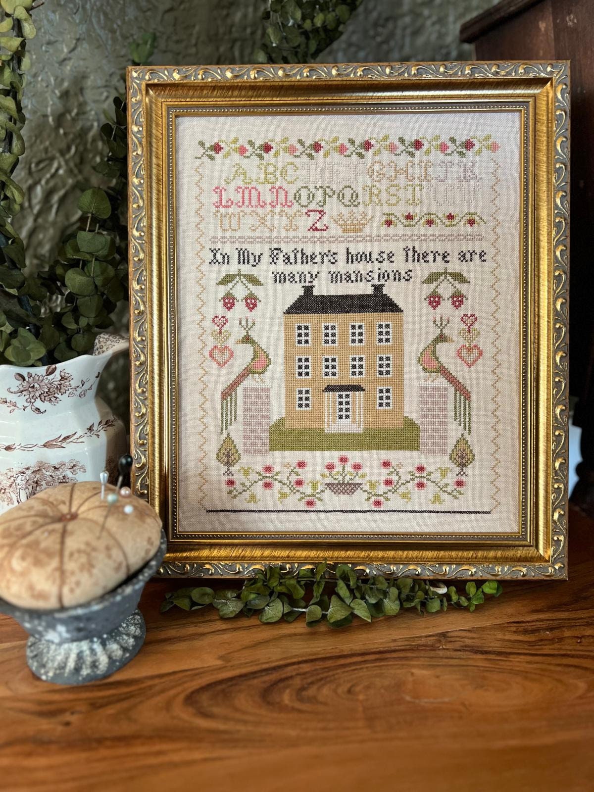 Many Mansions pattern by Annie Beez Folk Art