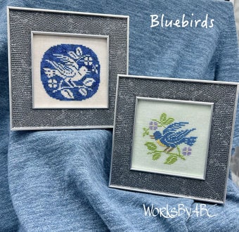 Bluebirds pattern by WorksByABC